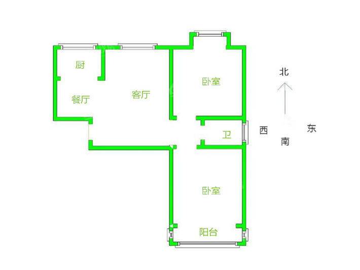 颐和文园西院2室2厅1卫104㎡