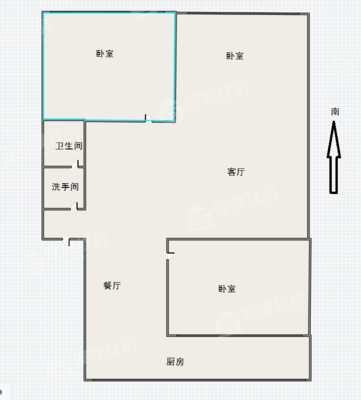 富家花园3室2厅1卫120㎡