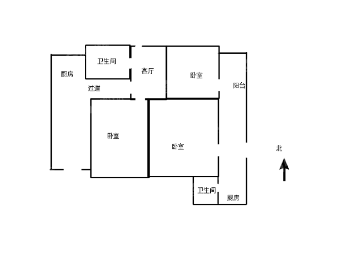 裕东小区3室1厅2卫70㎡