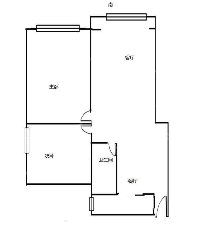 宝鼎花园二期2室2厅1卫90㎡