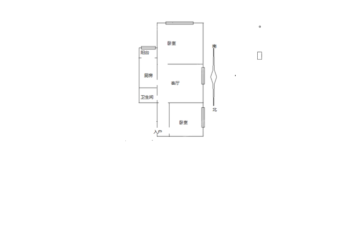 鑫通上城2室1厅1卫57㎡