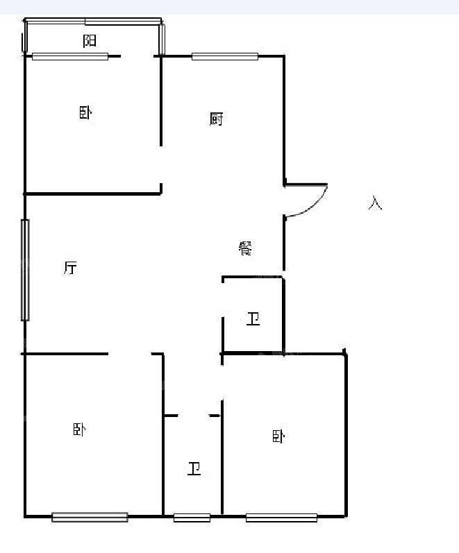 承德世纪城三期2室2厅1卫96㎡