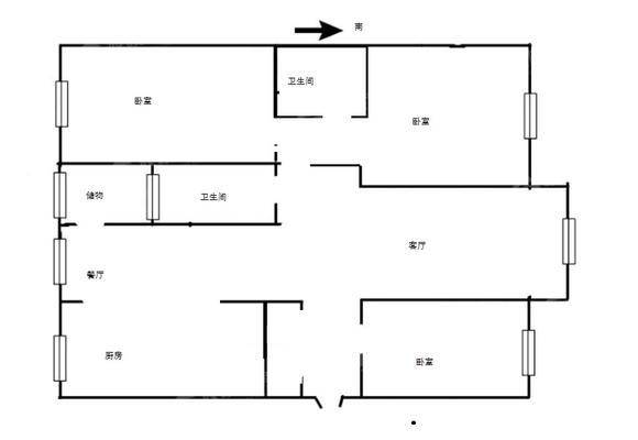 紫薇家园二期3室2厅2卫156㎡