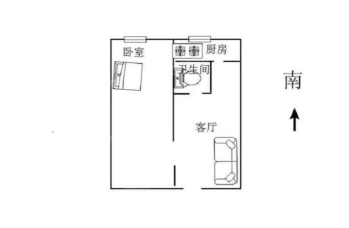 果山（承钢中一二区）1室1厅1卫40㎡