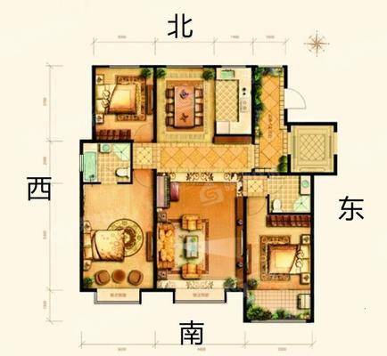 天成名著四期3室2厅2卫136㎡