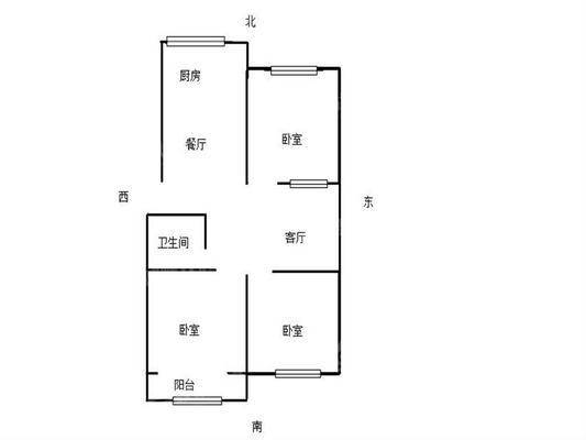 朝阳一区3室2厅1卫87㎡