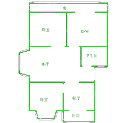 金阳花园3室2厅1卫110㎡