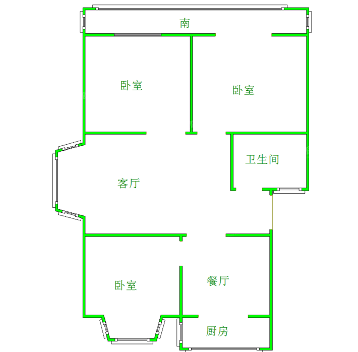 金阳花园3室2厅1卫110㎡