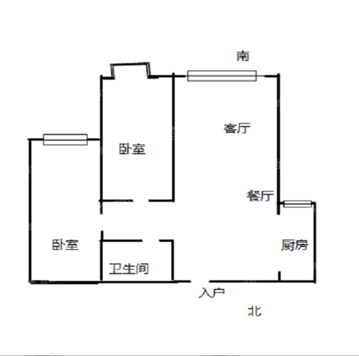 福溪帝苑二期2室2厅1卫83㎡