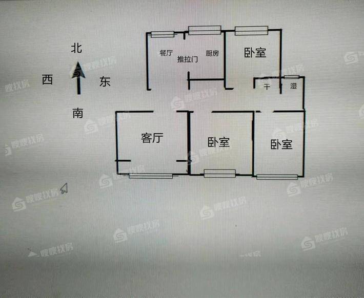 天成熙园二期3室2厅1卫115㎡