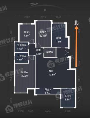 天山熙湖二期3室2厅2卫145㎡