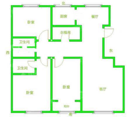 皇家壹里（B区）3室2厅2卫138㎡