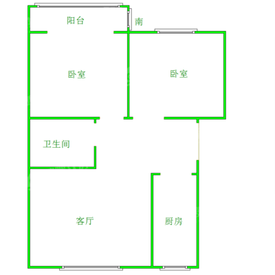 运河小区2室2厅1卫85㎡