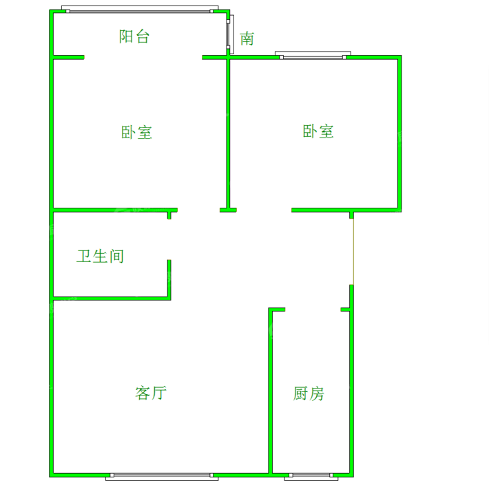 运河小区2室2厅1卫85㎡