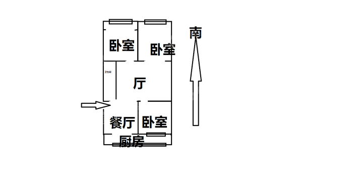 石洞子沟干休所家属楼3室2厅1卫126㎡