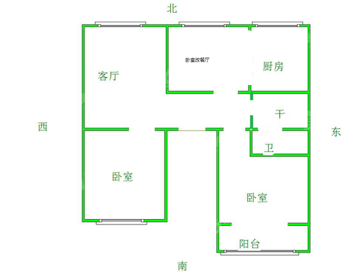 御宇花园二期3室2厅1卫79㎡