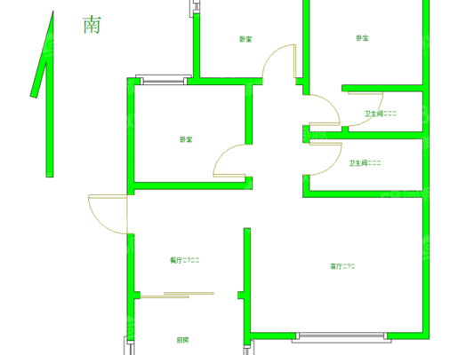 万华小区B区3室2厅1卫116㎡