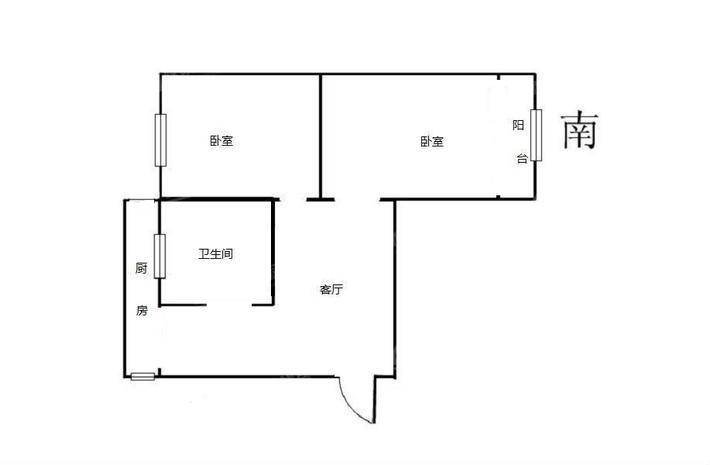 西地家属楼承钢西一区2室1厅1卫56㎡