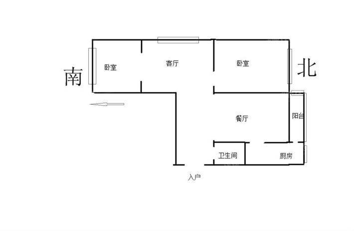 泰和商住楼2室2厅1卫89㎡