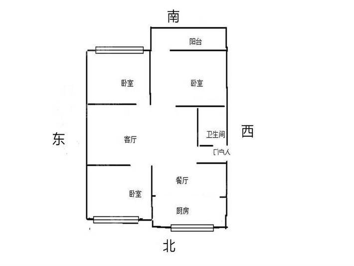 东塑家属区（东西院）3室2厅1卫86㎡