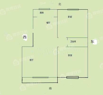 万润绿景园2室2厅1卫100㎡