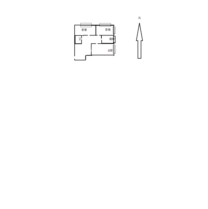 竹林寺小区3室2厅1卫78㎡