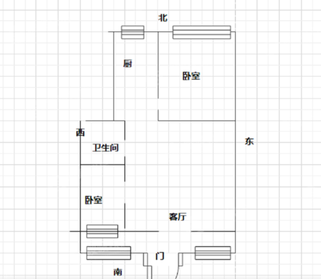 市医院宿舍2室2厅1卫67㎡