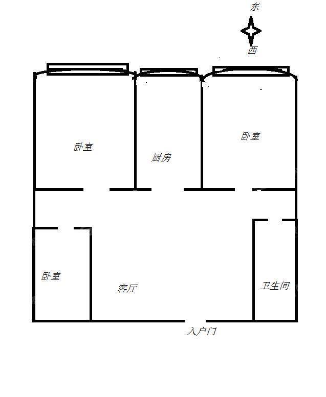 顺诚大厦2室1厅1卫119㎡