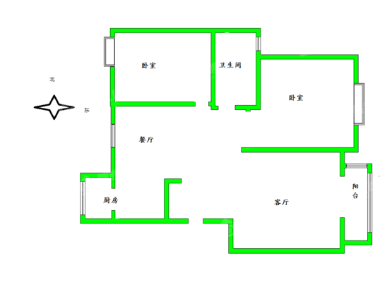 盛泽城市花园2室2厅1卫90㎡