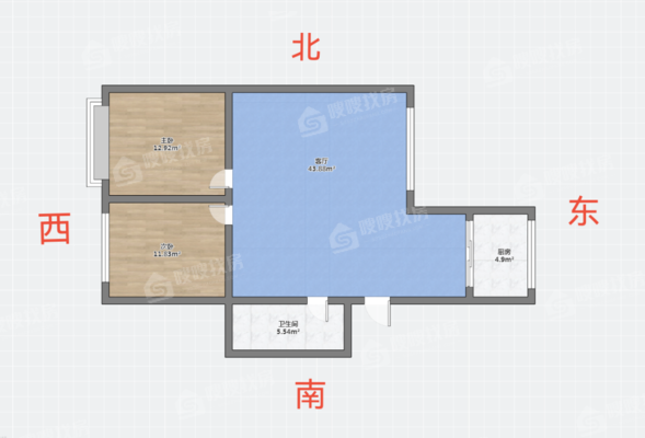 矿机家属楼2室2厅1卫73㎡