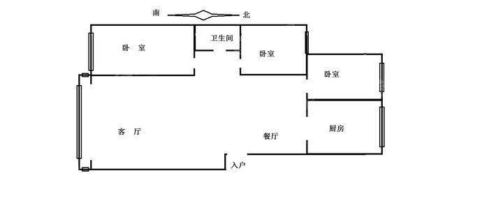 碧峰棚户区三区3室2厅1卫104㎡