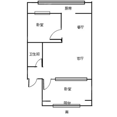 御祥园二组团2室2厅1卫84㎡