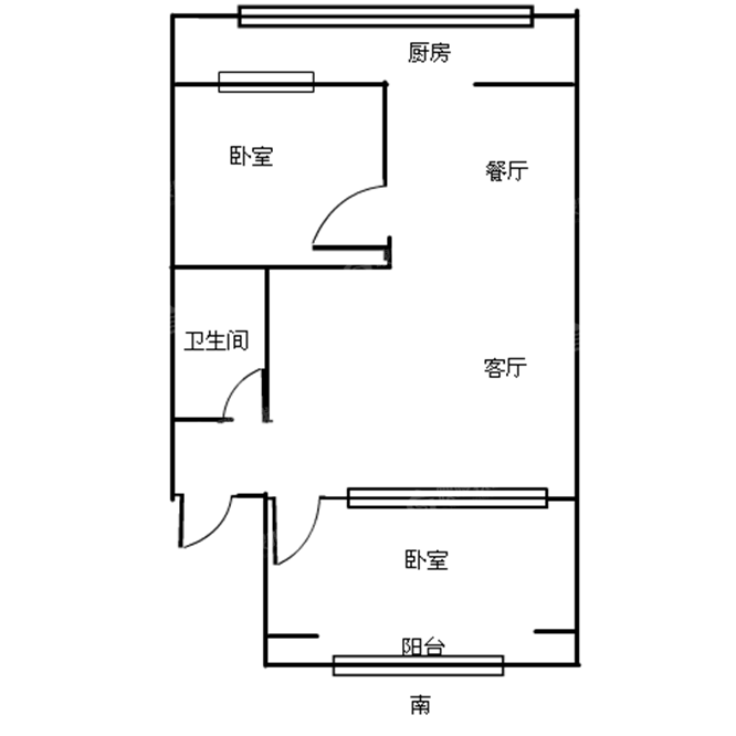 御祥园二组团2室2厅1卫84㎡