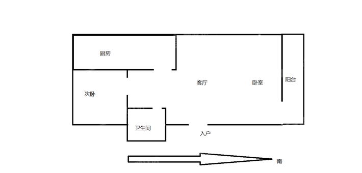 供热厂家属楼2室1厅1卫54㎡