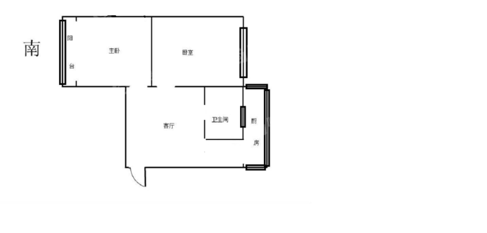 西地家属楼承钢西一区2室1厅1卫56㎡