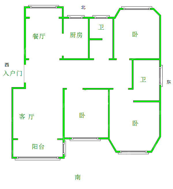 颐和庄园多层（f）3室2厅2卫158㎡