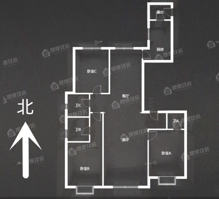 紫晶悦城（2号地）3室2厅2卫168㎡