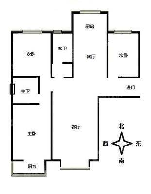 万和城国际广场B区13室2厅2卫124㎡