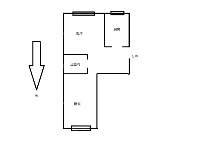 龙玺御园1室1厅1卫54㎡