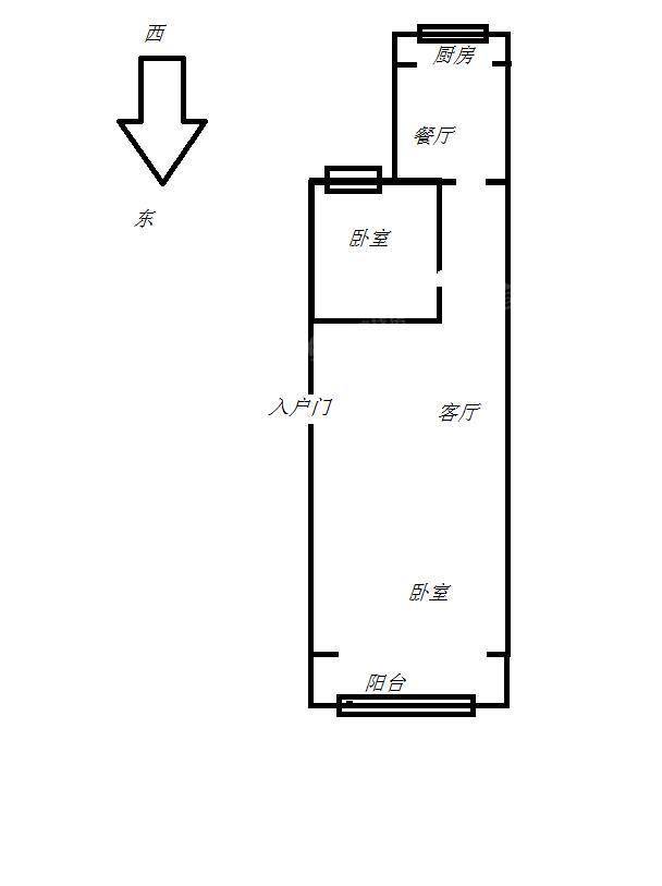 中兴路小区1室1厅1卫48㎡