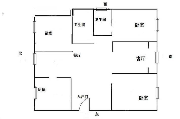 万和城国际广场C区23室2厅2卫138㎡