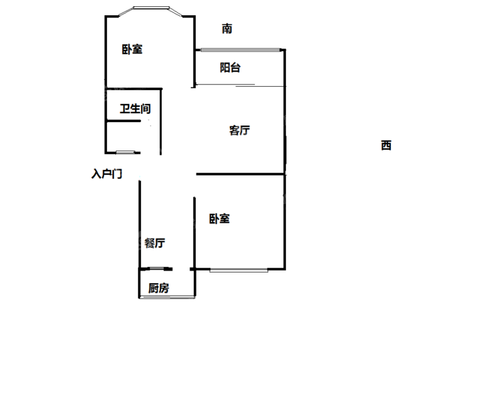 鑫达康居园2室2厅1卫87㎡