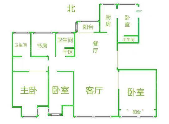 天成郡府西区5室2厅3卫193㎡
