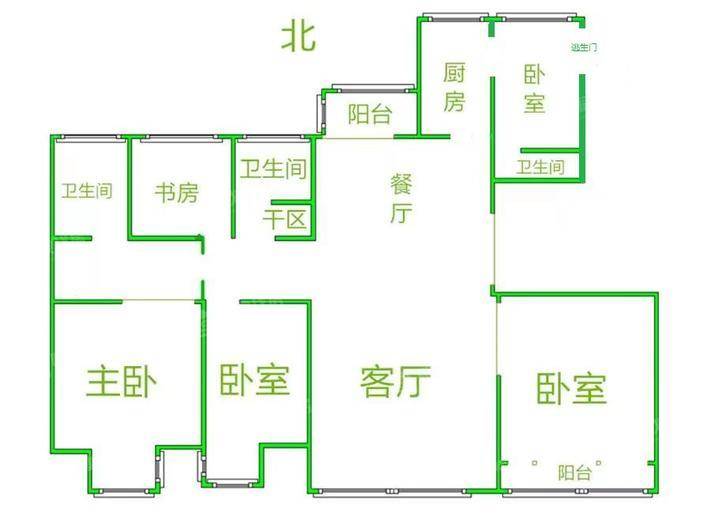天成郡府西区5室2厅3卫193㎡
