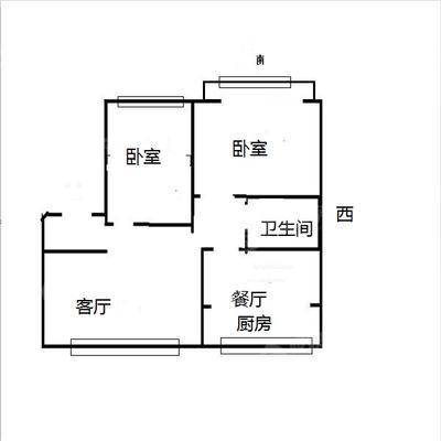 山水文苑一期2室2厅1卫91㎡