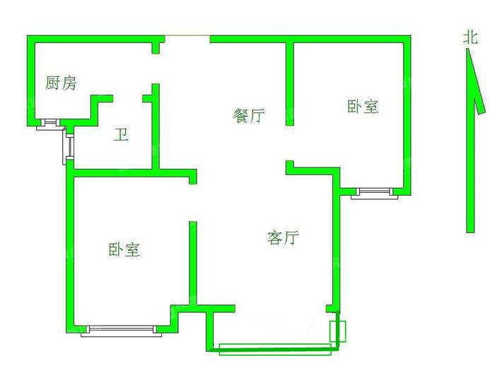 荣盛香堤荣府2室2厅1卫76㎡