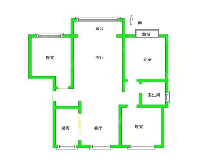 御景园3室2厅1卫96㎡