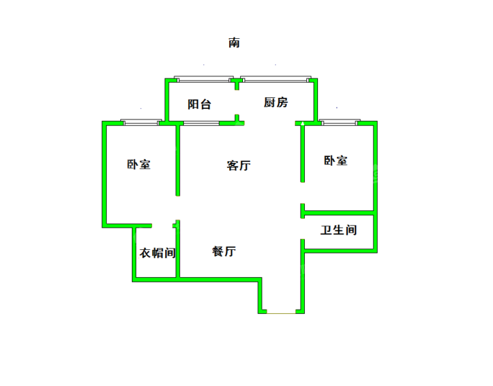 百合世嘉2室1厅1卫77㎡