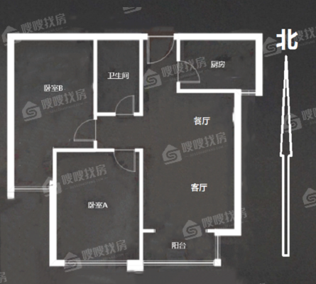 新源燕府2室2厅1卫86㎡