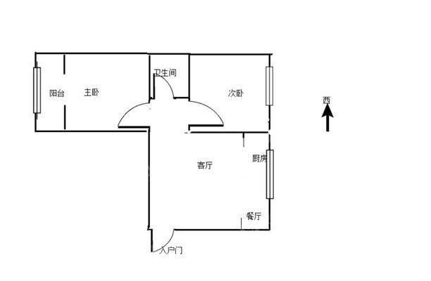 百旺佳苑2室2厅1卫61㎡